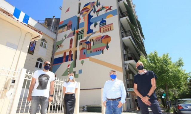 Λάρισα: Νέα δημόσια τοιχογραφία αφιερωμένη στον Αγήνορα Αστεριάδη και στο έργο του