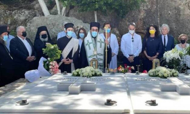 Ο Κυριάκος Μητσοτάκης στα Χανιά για το μνημόσυνο του πατέρα του