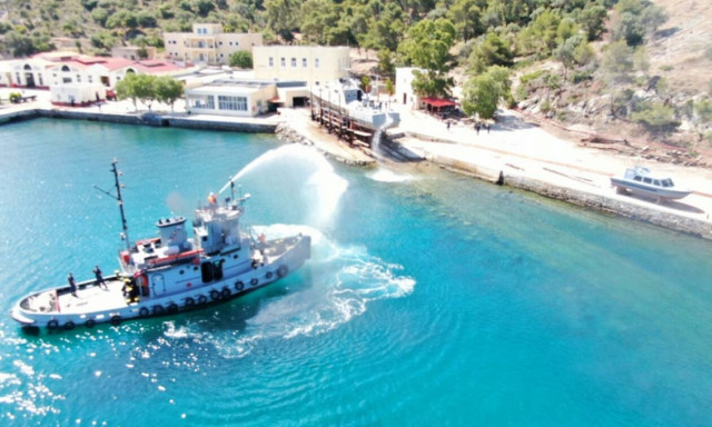 Άσκηση μείζονος ατυχήματος στην Υπηρεσία Ναυτικών Τεχνικών Εγκαταστάσεων Λέρου