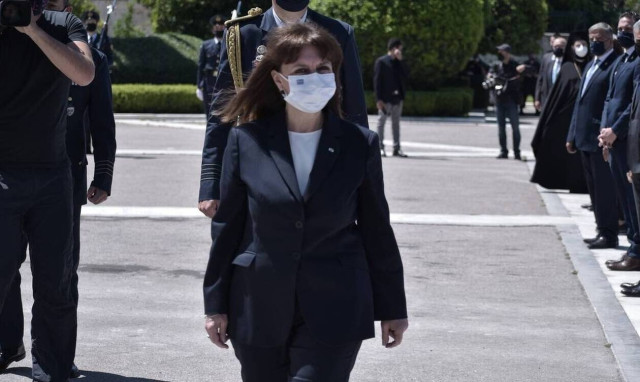 President Sakellaropoulou meets with Queen Sofia of Spain