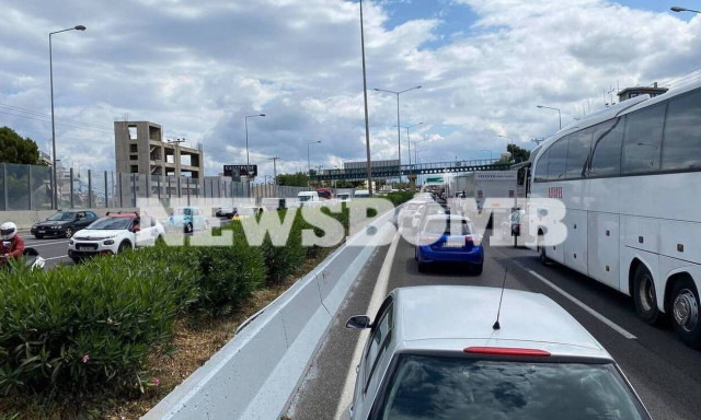 Κίνηση ΤΩΡΑ: Μποτιλιάρισμα στον Κηφισό λόγω τροχαίου (pics)