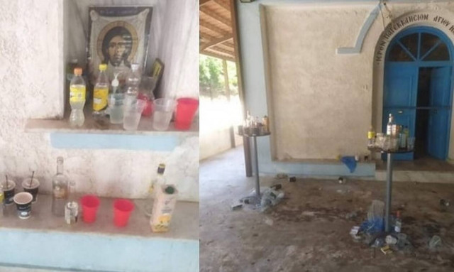 Σέρρες: Ούτε ιερό ούτε όσιο - Άγνωστοι μετέτρεψαν το παρεκκλήσι σε… μπαρ (pics)