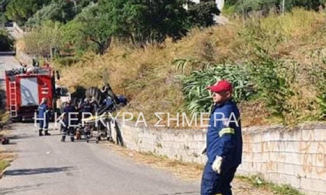 Τραγωδία στην Κέρκυρα: Νεκρός οδηγός τρακτέρ που ανετράπη στα Κανάλια