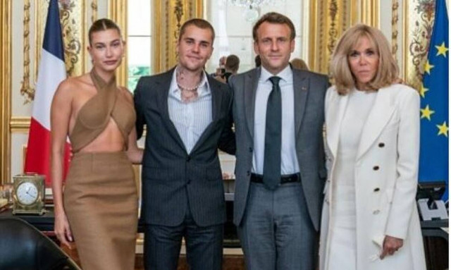 Γαλλία: Όταν ο Τζάστιν Μπίμπερ συνάντησε τον Εμανουέλ Μακρόν στο μέγαρο των Ηλυσίων