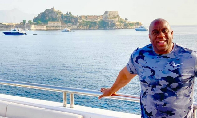 Ένας θρύλος του μπάσκετ στην Ελλάδα! - Στην Κέρκυρα ο Μάτζικ Τζόνσον (photos+videos)