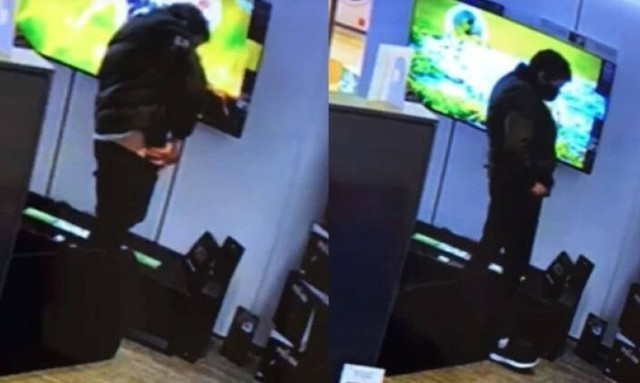 Ο χειρότερος κλέφτης έκρυψε ολόκληρο ηχοσύστημα κάτω από το παντελόνι του (vid)