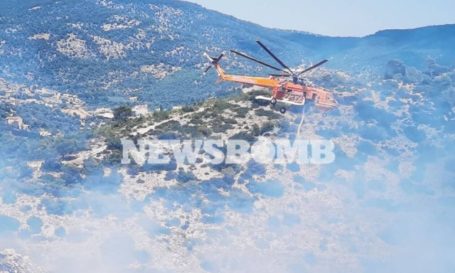 Wildfire breaks out in Hasia, in the Attica municipality of Fyli