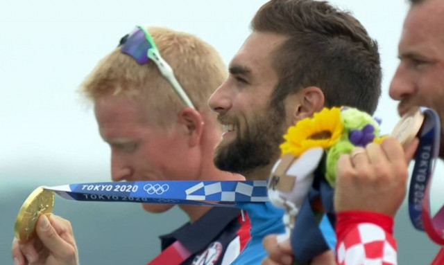 Ολυμπιακοί Αγώνες 2020: Η απονομή του χρυσού μεταλλίου στον Ολυμπιονίκη Στέφανο Ντούσκο
