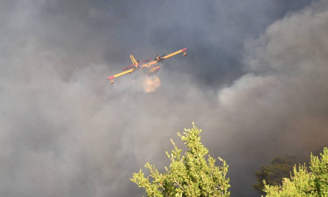 Φωτιά στη Μύκονο: Κάηκαν μηχανές - Πλησίασαν τις βίλες οι φλόγες