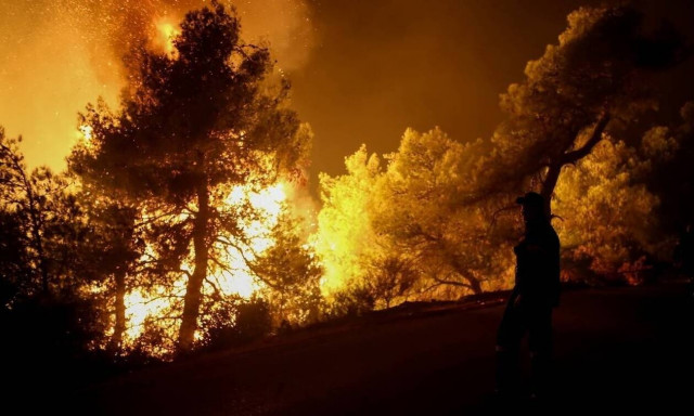 Φωτιά στην Εύβοια: Εφιαλτική νύχτα - Νέο μέτωπο στην περιοχή Δάφνη