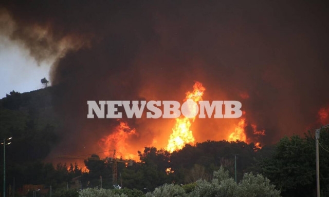 Φωτιά ΤΩΡΑ: Στην Εθνική Οδό οι φλόγες – Καίγονται σπίτια στις Αφίδνες - Απειλούνται και τα διόδια
