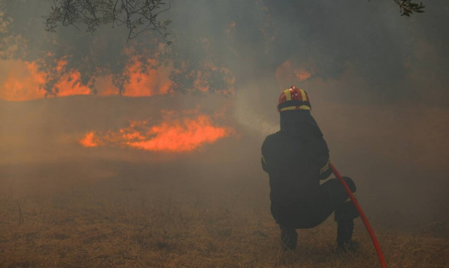 Υπό έλεγχο η φωτιά στους Αντιφιλίππους - Φόβοι για τις αναζωπυρώσεις