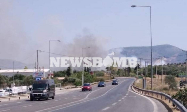 Φωτιά ΤΩΡΑ στο Μαρκόπουλο Αττικής