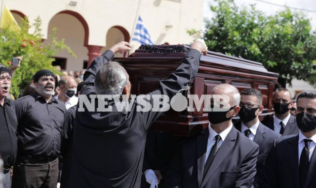 Funeral of late composer Mikis Theodorakis underway in Galata, Chania