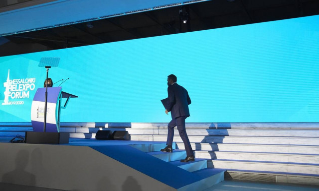 Ο Κυριάκος Μητσοτάκης στη ΔΕΘ