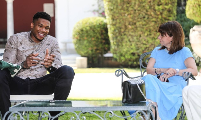 'We have always been Greeks,' Antetokounmpo says in visit to presidential mansion