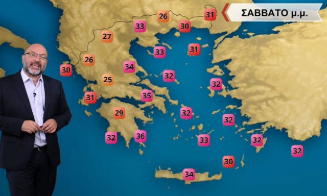 Καιρός - Αρναούτογλου: Zέστη, σκόνη και ισχυρός λίβας το Σάββατο - Αναλυτική πρόγνωση (vid)