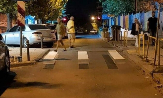 Θεσσαλονίκη: Η πρώτη τρισδιάστατη διάβαση πεζών στην Καλαμαριά