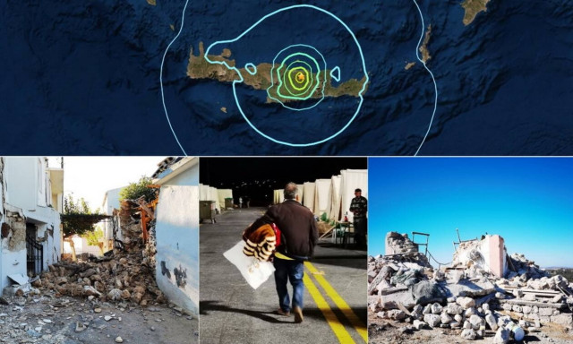 Σεισμός στην Κρήτη: Τρόμος και καταστροφή μετά τα 5,8 Ρίχτερ - Συνεχείς και ισχυροί οι μετασεισμοί