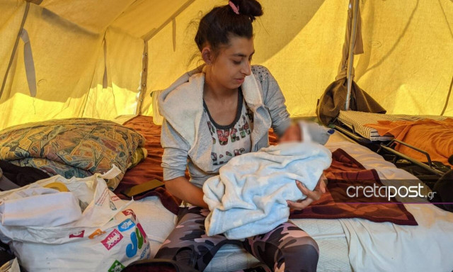 Σεισμός στην Κρήτη: Συγκίνηση για βρέφος 10 ημέρων που μένει σε σκηνή -Τι δείχνουν οι εξετάσεις του