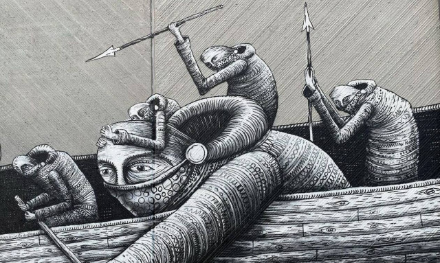 Kόμικς χαρακτήρες του Phlegm εξακολουθούν να «ξεφυτρώνουν» σε τοίχους της Ευρώπης