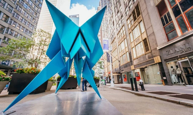 Επτά ζώα - οριγκάμι στην Garment District της Νέας Υόρκης