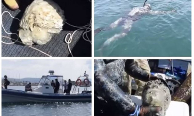 Πρέβεζα: Βούτηξε για χταπόδια και έβγαλε... προτομή των Ρωμαϊκών χρόνων