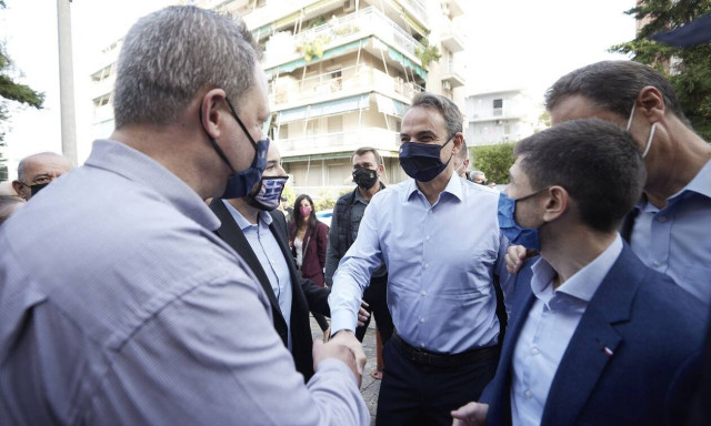 Στο Γαλάτσι ο Κυριάκος Μητσοτάκης