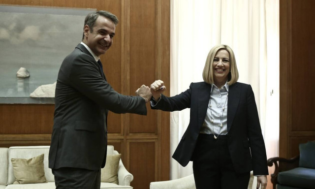 Ο Κυριάκος Μητσοτάκης και η Φώφη Γεννηματά