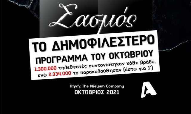 «Άσε μας ρε μαμά» και «Σασμός» στην πρώτη θέση και τον Οκτώβριο