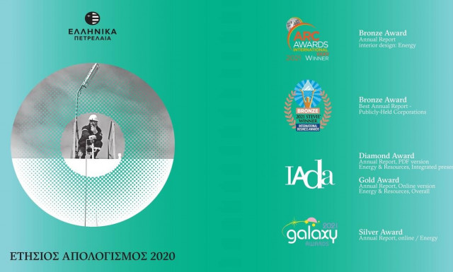 ΕΛΠΕ: Κορυφαίες Διεθνείς διακρίσεις για τον «Ετήσιο Απολογισμό 2020»