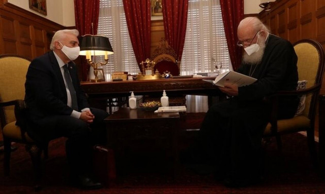 Συνάντηση Αρχιεπισκόπου Ιερώνυμου με τον Πρόεδρο του Ελληνικού Ερυθρού Σταυρού
