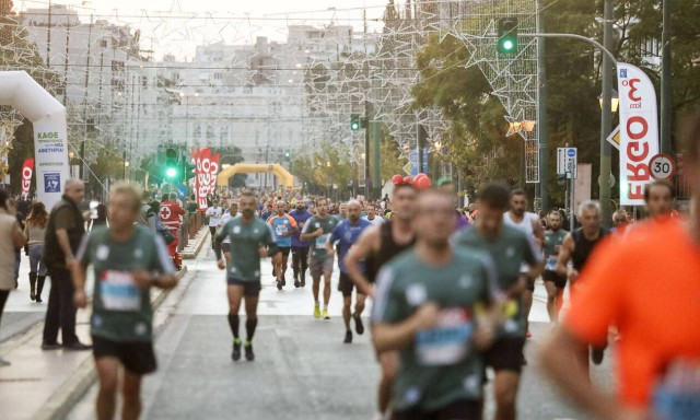 38th Athens Authentic Marathon opening ceremony held at Marathon Tomb on Saturday