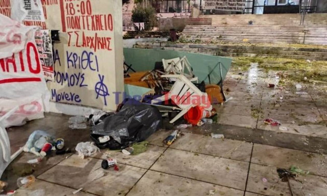 Πολυτεχνείο - Θεσσαλονίκη: Εικόνες αποκάλυψης στο ΑΠΘ μετά τα επεισόδια