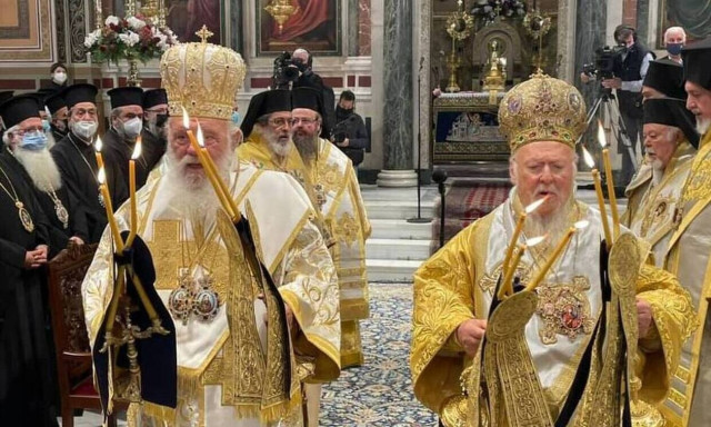 Ecumenical Patriarch Bartholomew visited Athens Archbishop Ieronymos II at Athens see