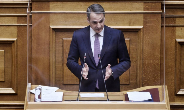 Ο Κυριάκος Μητσοτάκης στη Βουλή