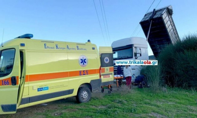 Τραγωδία στην Καλαμπάκα: Οδηγός φορτηγού έχασε τη ζωή του από ηλεκτροπληξία