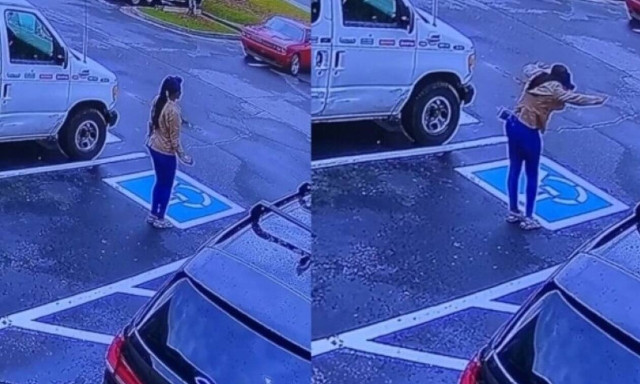 Γιόρτασε την πρόσληψη της στη δουλειά με έξαλλο χορό έξω στο πάρκινγκ
