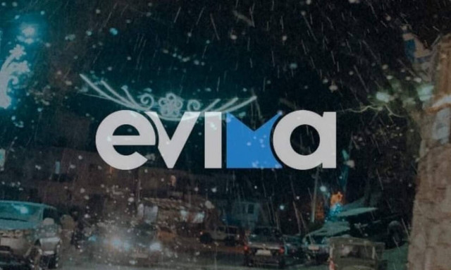 Κακοκαιρία «Κάρμελ»: Σφοδρή χιονόπτωση στη Στενή Ευβοίας