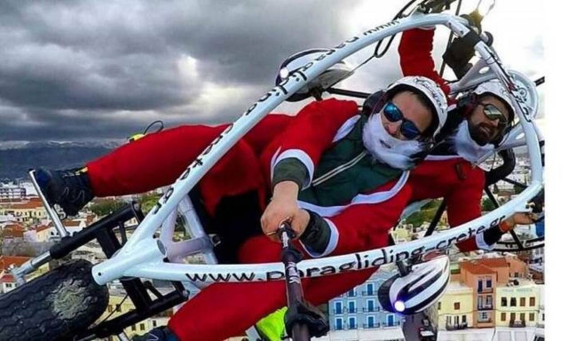 Ο Άγιος Βασίλης... πέταξε πάνω από το Ηράκλειο!