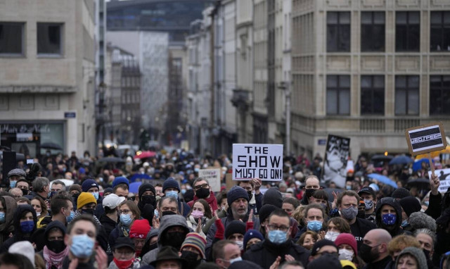 Πλήθος διαδηλωτών στο Βέλγιο