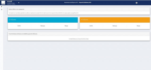Ξεκινούν οι γνωστοποιήσεις για τις χωριστές  δηλώσεις συζύγων