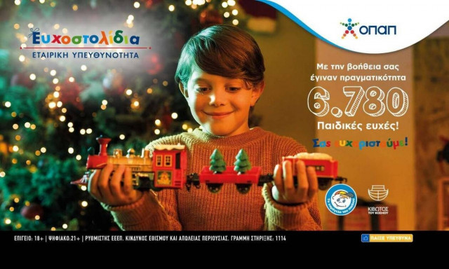 Τα Ευχοστολίδια έκαναν πραγματικότητα 6.780 παιδικές ευχές