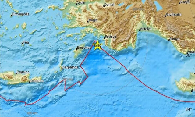 Σεισμός κοντά στη Ρόδο - Αισθητός στο νησί (pics)