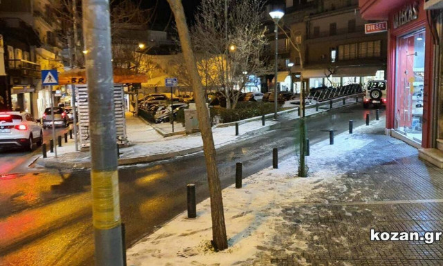 Κακοκαιρία Ελπίδα: Στα λευκά η Κοζάνη