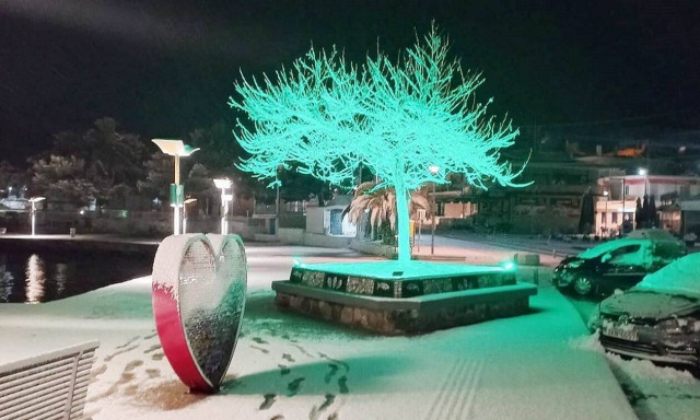 Κακοκαιρία Ελπίδα: Στα λευκά η Χαλκιδική – Μαγικές εικόνες από τη Σιθωνία