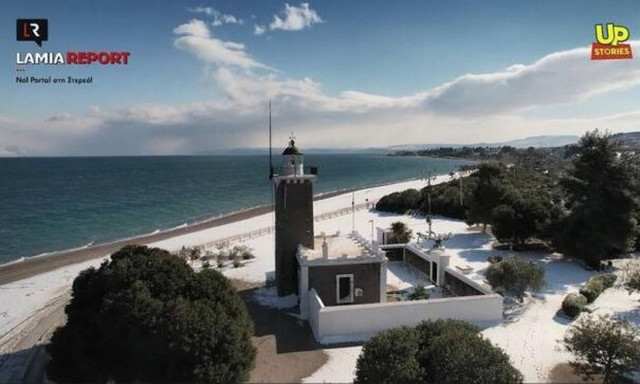 Εντυπωσιακό βίντεο: Οι παραλίες της Λοκρίδας χιονισμένες από ψηλά