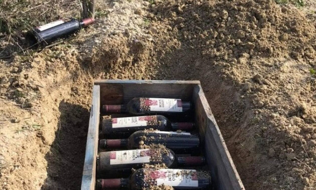 Χαλκιδική: Οινοποιείο «θάβει» μπουκάλια κρασιού στο κτήμα για υπεδάφια παλαίωση