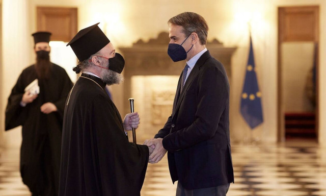 Συνάντηση του Κυριάκου Μητσοτάκη με τον Αρχιεπίσκοπο Αυστραλίας