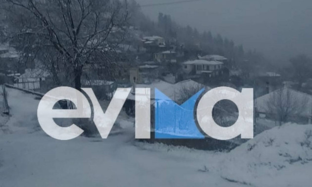 Καιρός: Κλειστό το Δημοτικό σχολείο της Κερασιάς στην Εύβοια λόγω χιονιά